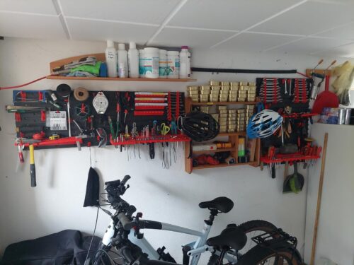 Click to view full screen Stěna na nářadí 1728×780 mm – 50 boxů s držáky photo review