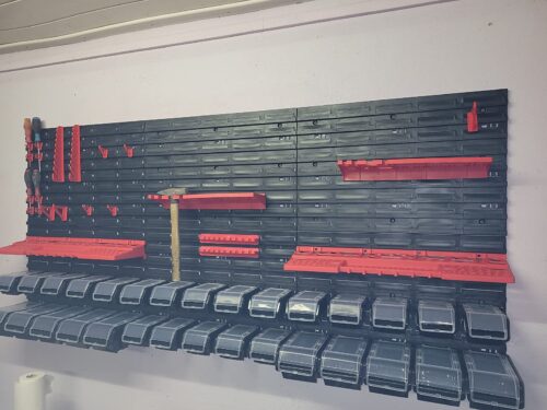 Click to view full screen Stěna na nářadí 1728×780 mm – 50 boxů s držáky photo review