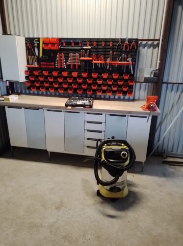 Click to view full screen Stěna na nářadí 1728×780 mm – 50 boxů s držáky photo review